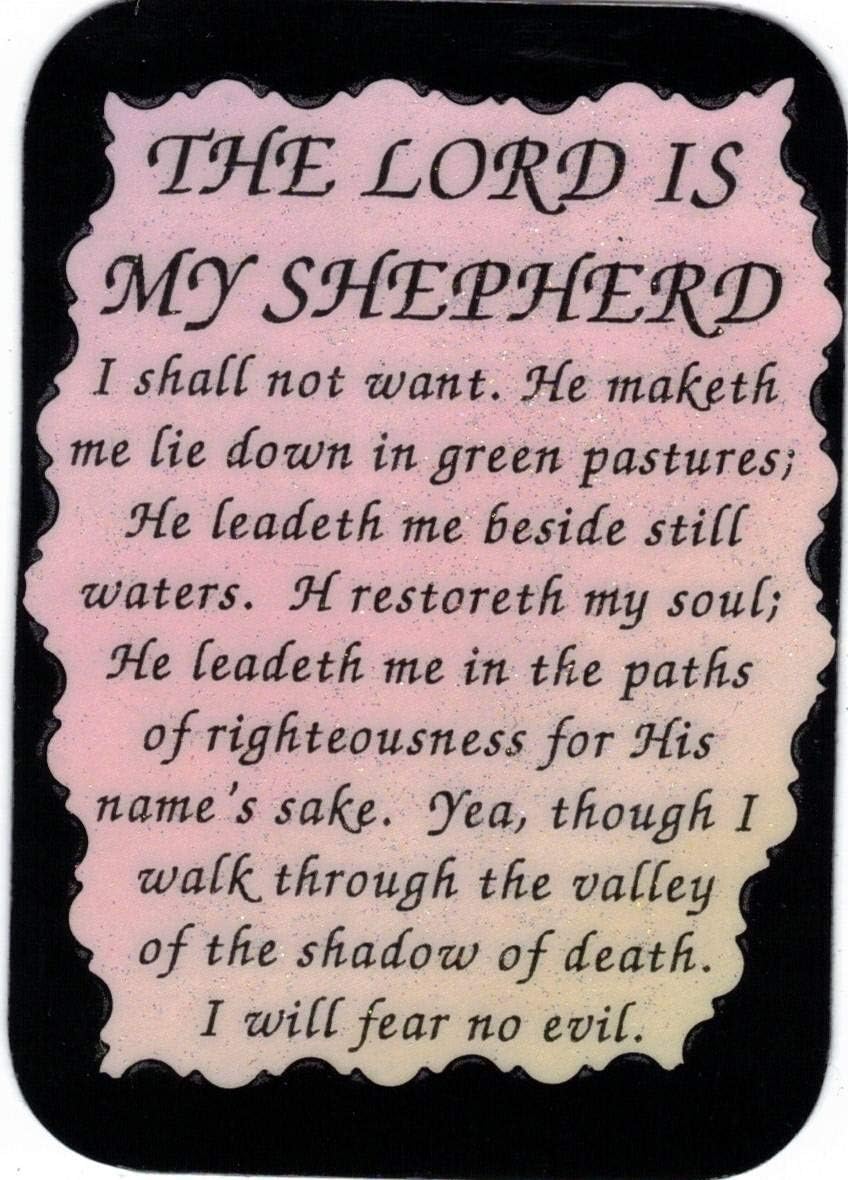 3" x 4" Inspirational Saying Refrigerator Magnet 1028 The Lord is My Shepherd Gifts for Family Friends Neighbors Housewarming Christmas Birthday Any Occasion Office Church Group