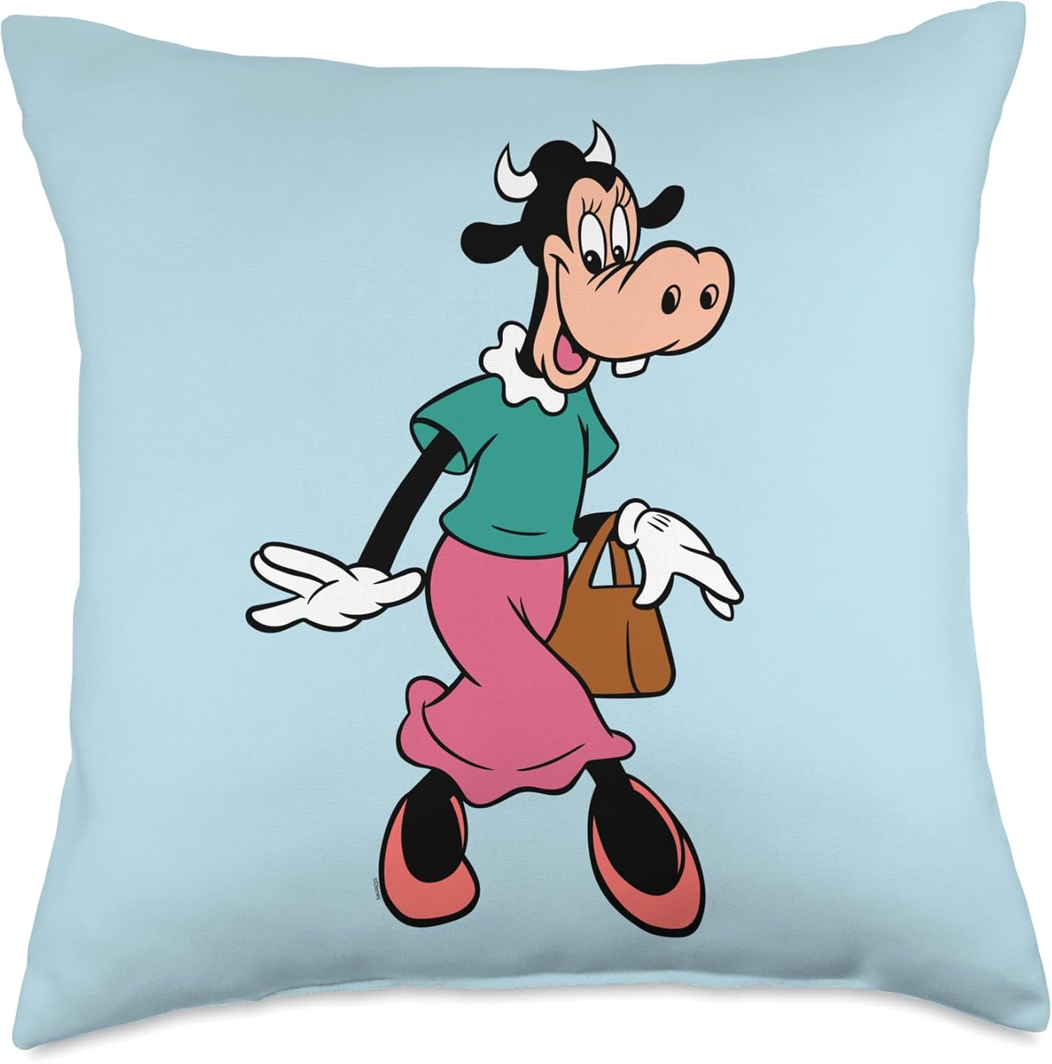 Disney Clarabelle Cow Out for a Stroll Throw Pillow