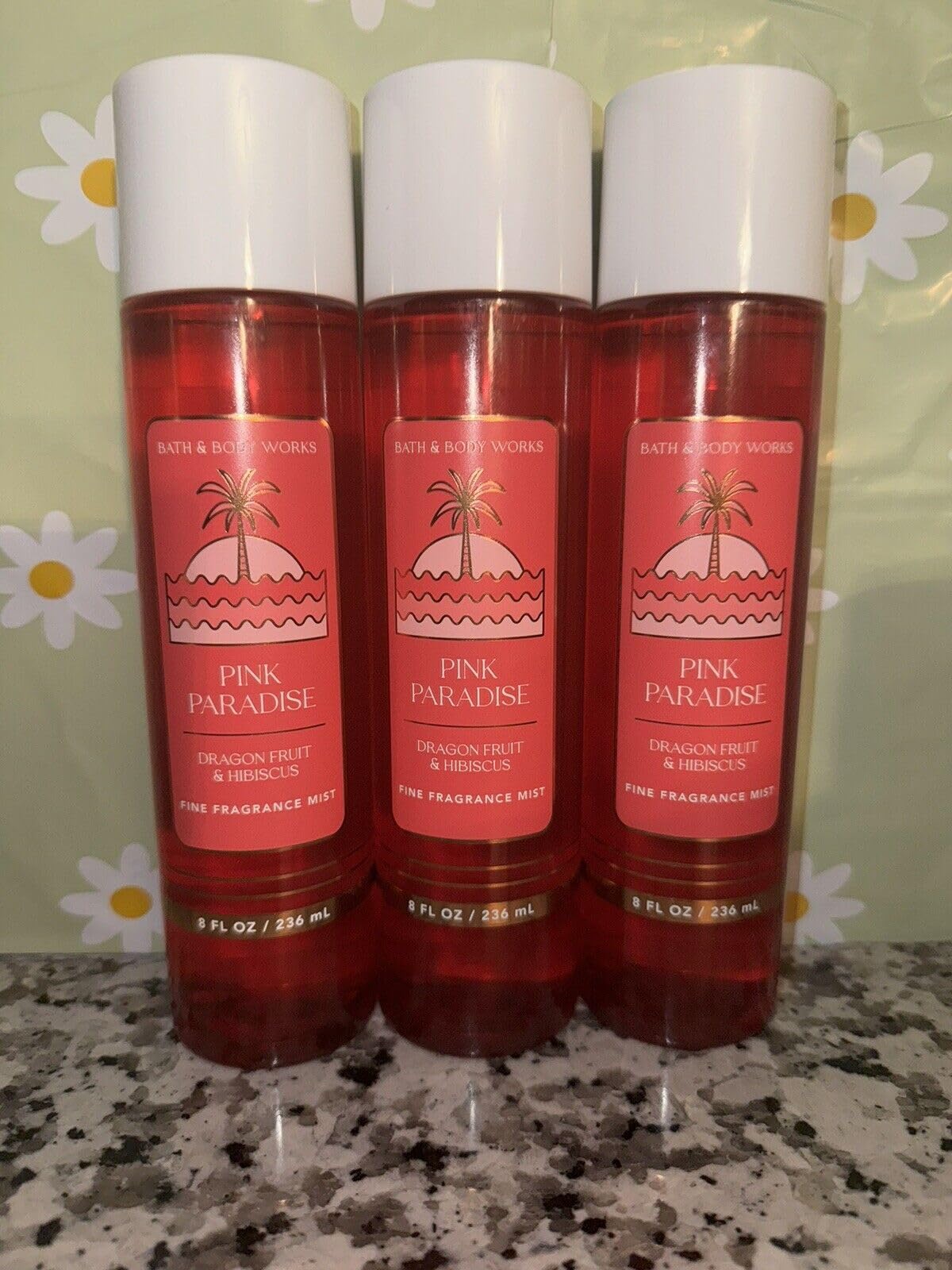 3 PINK PARADISE DRAGON FRUIT FINE FRAGRANCE MIST Dragon Fruit Hibiscus bath body FL OZ3