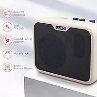 Vista 3 de SUNYIN Mini amplificador de bajos Combo portátil de 10W con cable de guitarra de 3m MA-10B Mini amplificador de bajos de doble canal para práctica