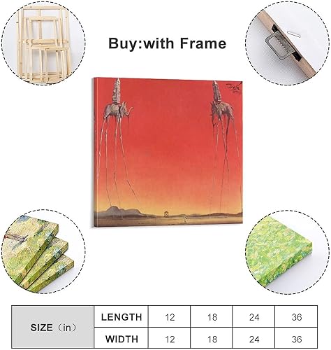 Vista 139 de 40 pinturas famosas de Dali - Salvador Dalí - El Ángelus arquitectónico del mijo - Póster artístico en lienzo y arte de pared, póster moderno