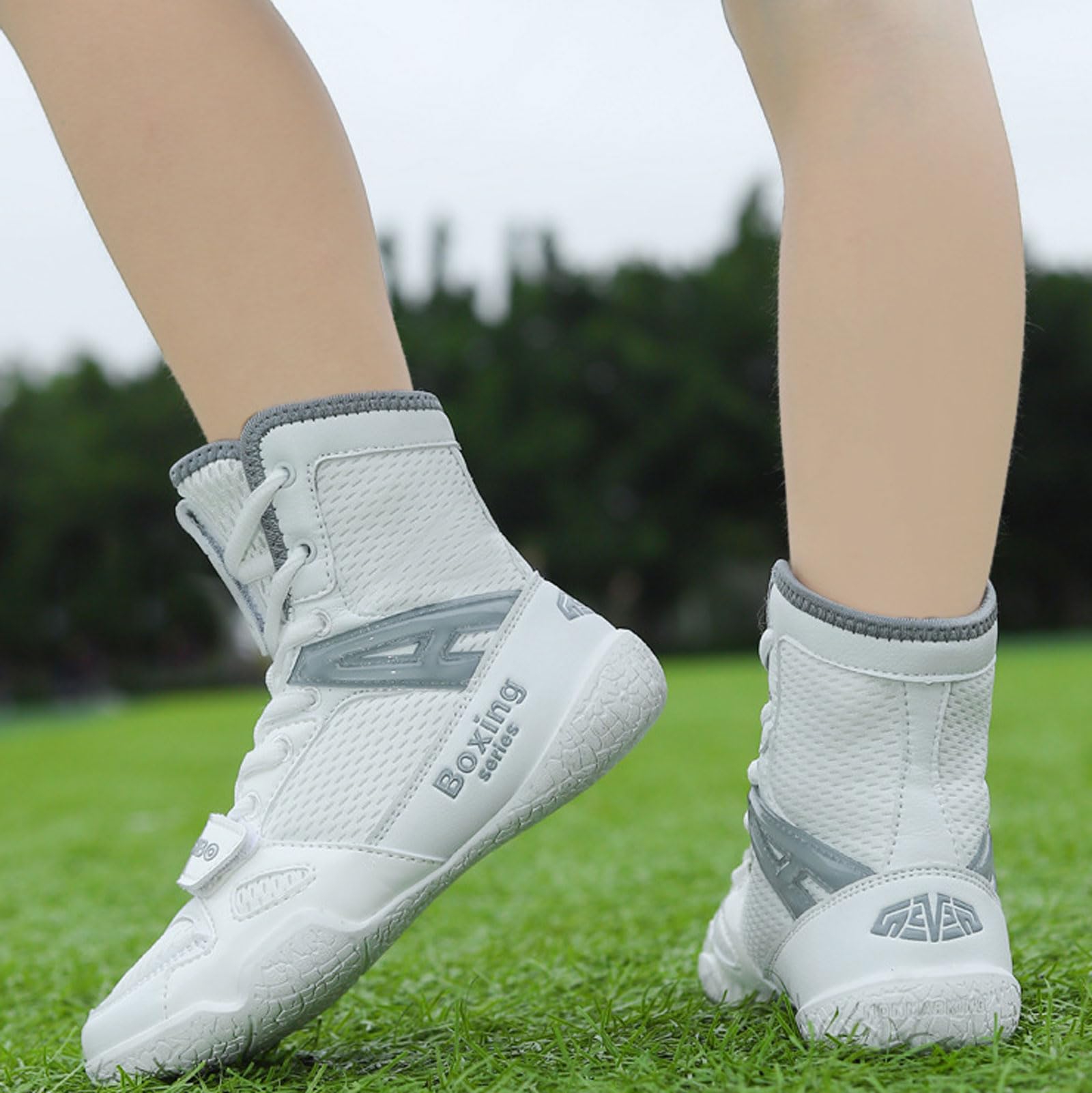GoldeneAmeisen Chaussure De Boxe,Chaussure De Boxe Wrestling,Bottes De Boxe Mixte,Tissu à Mailles,Respirant Et Léger,Antidérapant,Souple,Durable,pour Taekwondo,Combat,Kung Fu,Taichi,Jeunes