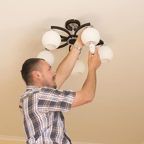 Miniatura 5 de Paquete de 3 globos de vidrio blanco ópalo esmerilado para reemplazo de accesorios de luz, 5.9 pulgadas de diámetro, cubierta de globo de vidrio