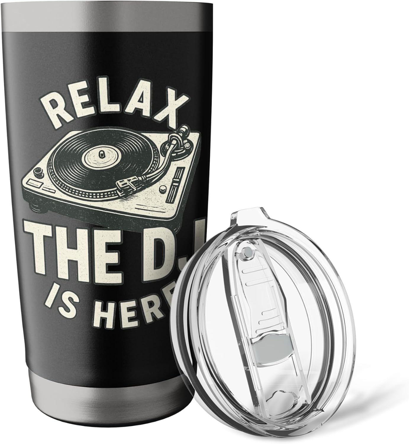 Relax The Dj Is Here Funny Music Dj Stainless Steel Insulated Tumbler image 5