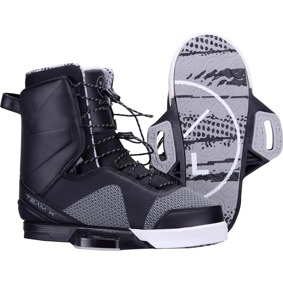 Hyperlite Team X Mens Wakeboard Bindings Black/Grey (9-10)