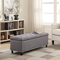 Store Furniture Urban Design Organizer Stool Chest Storage Box with Lid/Multi-Functional Collapsible Ottoman Footrest...