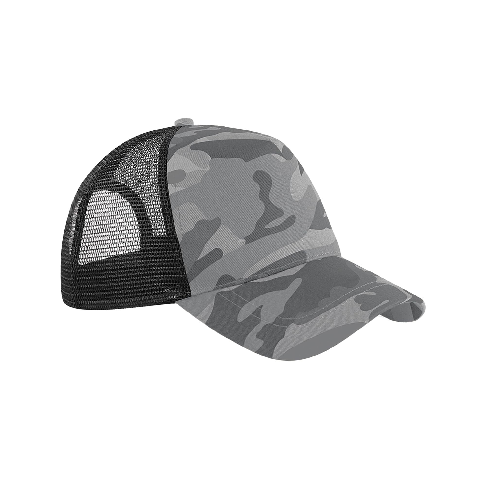 Beechfield B694 Camo Snapback Trucker - Arctic Camo