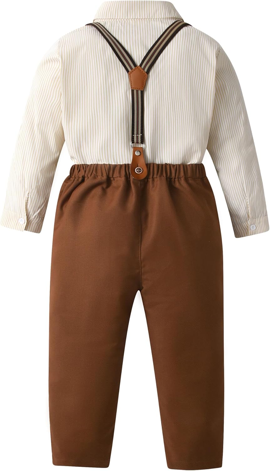 Toddler Boy Dress Clothes Outfit Button Down Shirt + Pants Set, 12 Months - 8 Years - Image 2
