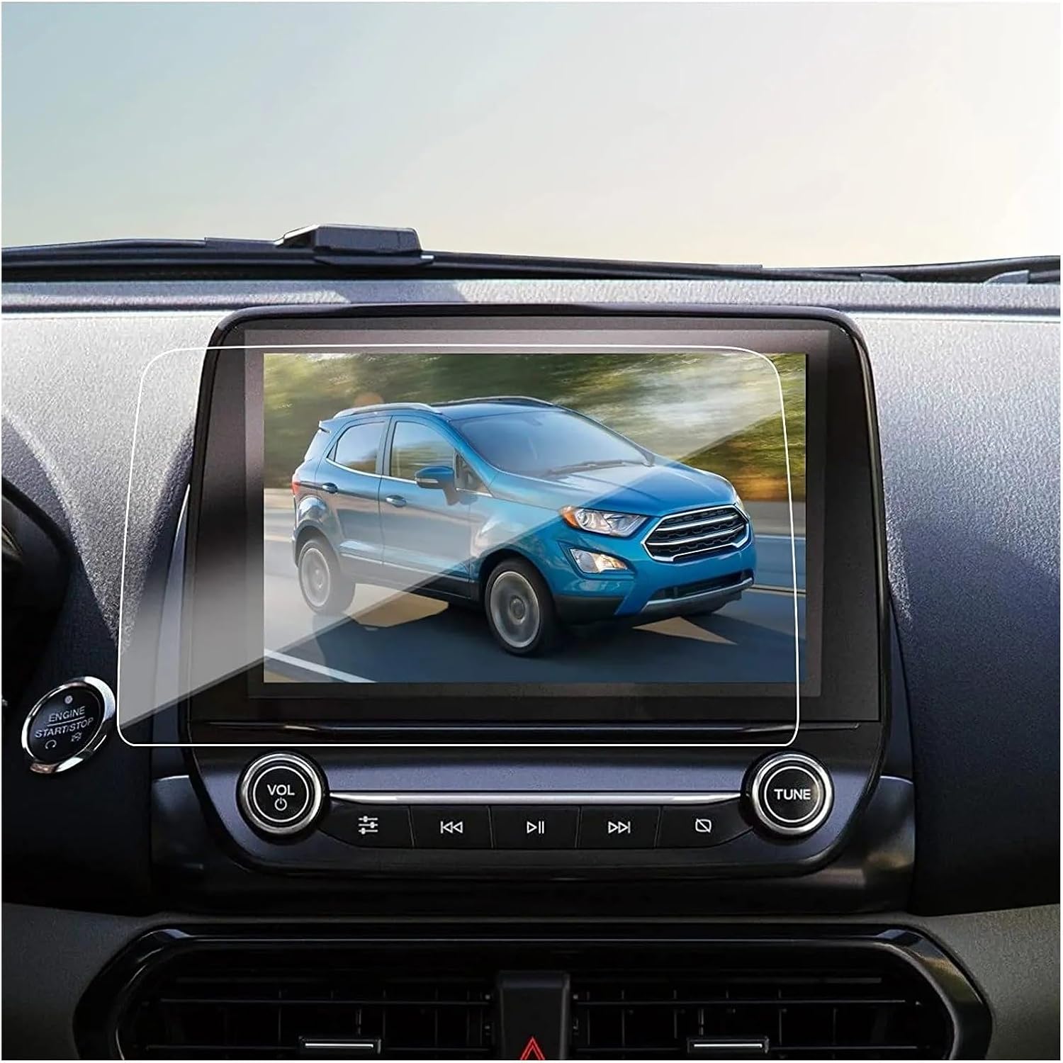 保護フィルム カーナビ 8 インチ強化ガラススクリーンプロテクターフォードフォーカス MK4 2022 + エコスポーツ 同期 20