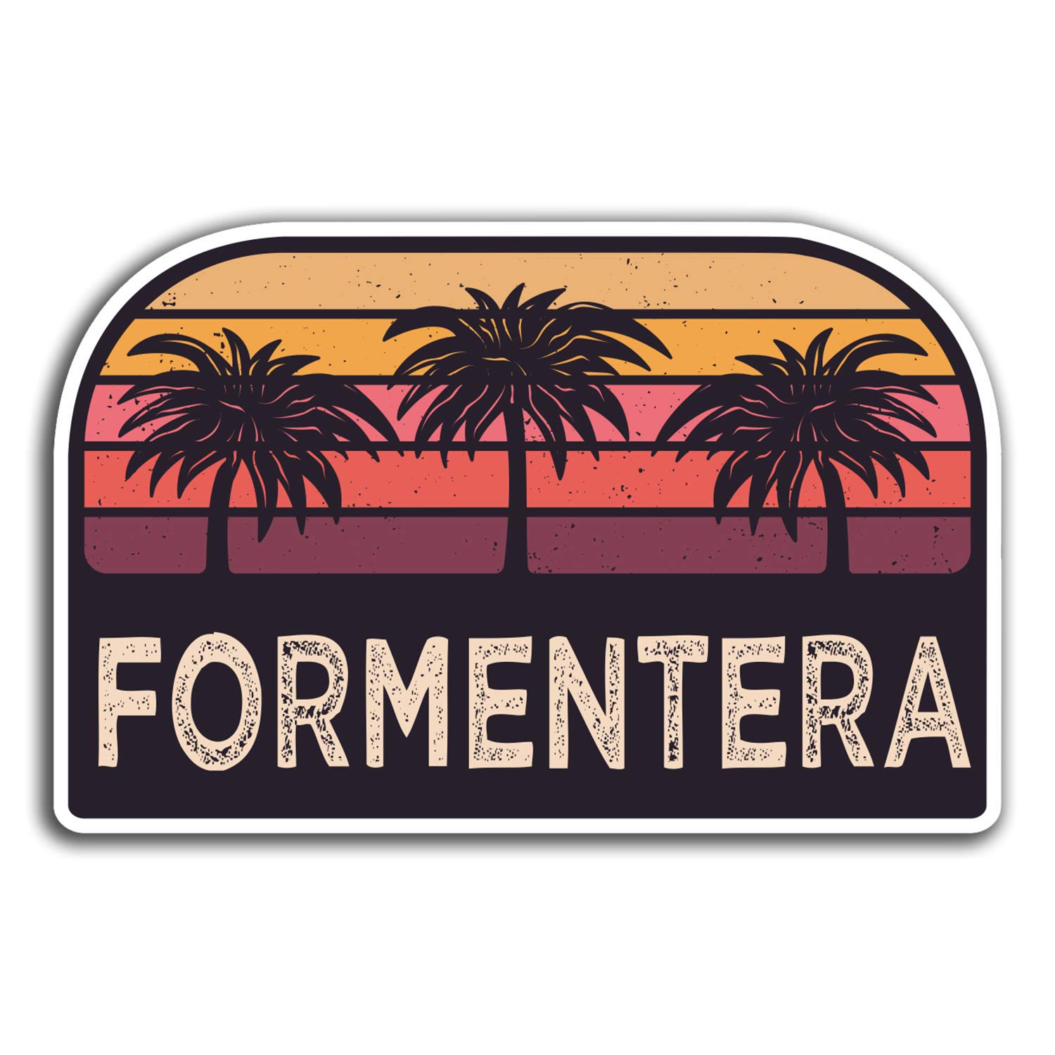 2 x 10cm Formentera Sunset Vinyl Stickers - Travel Sticker Laptop Luggage #23727 (10cm Wide)