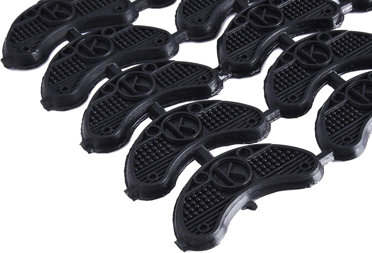 10 Pairs Mudder Heel Plates Shoe Heel Taps Tips Sole Heel Repair Pad Replacement with Nails, Black