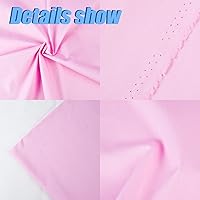 Vista 5 de 2 yardas de tela de algodón rosa, tela de popelina de algodón natural por yarda, tela de algodón 100% de 59 pulgadas de ancho, material de muselina