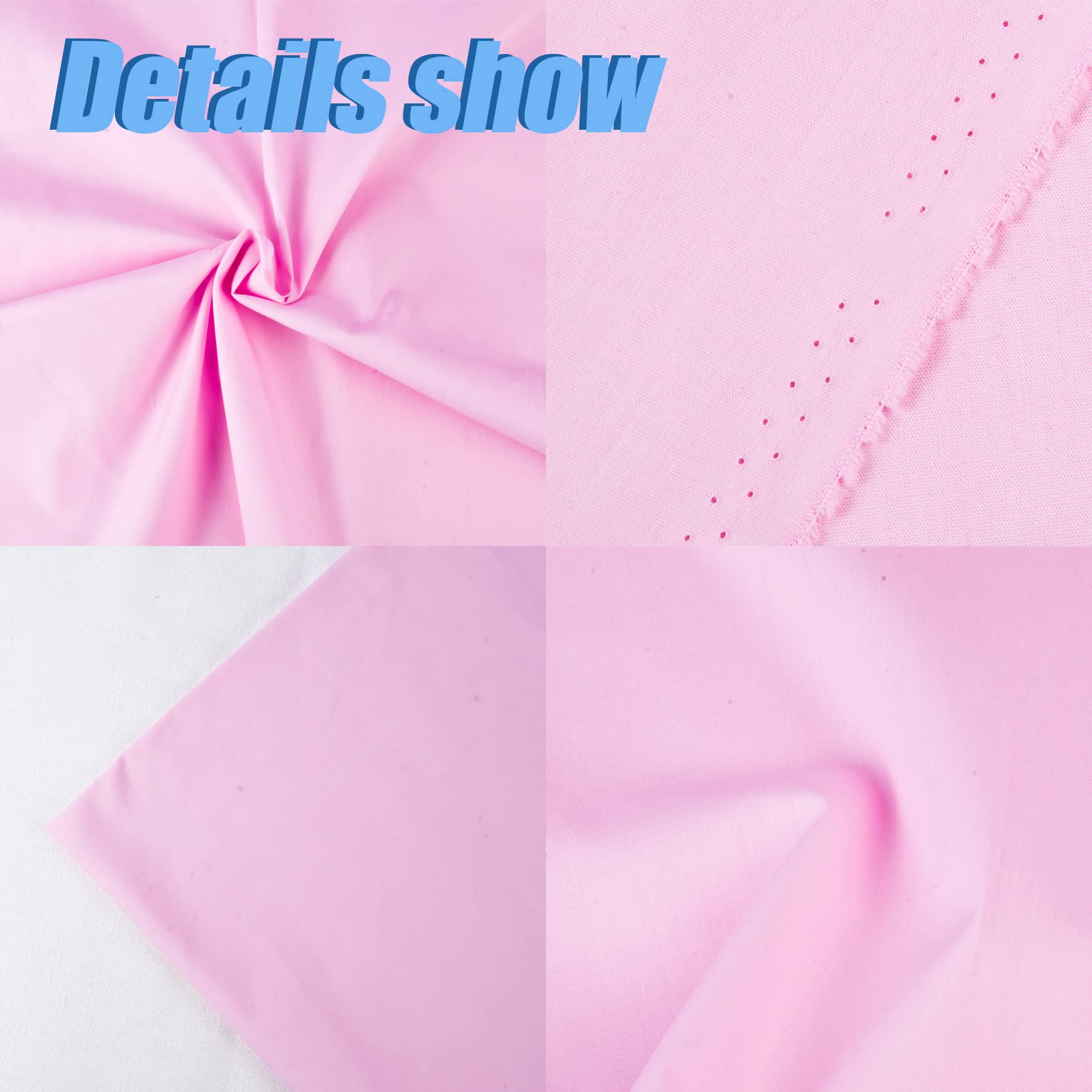 Tessuto di cotone rosa da 5 metri, tessuto popeline di cotone naturale al metro, tessuto rosa, 100% tessuto di cotone largo 150 cm, morbido tessuto di mussola per trapuntatura materiale da cucito per
