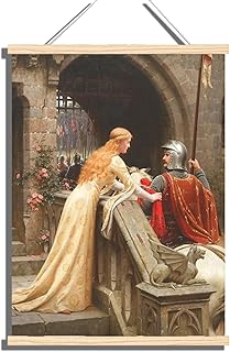 Edmund Blair Layton God Speed Hanging Poster - Medieval Knight Canvas Painting Classical Art Poster - Portrait Pictures - Historical Illustrations - Decor for Hotel Kitchens Framed/12x18in/30x45cm