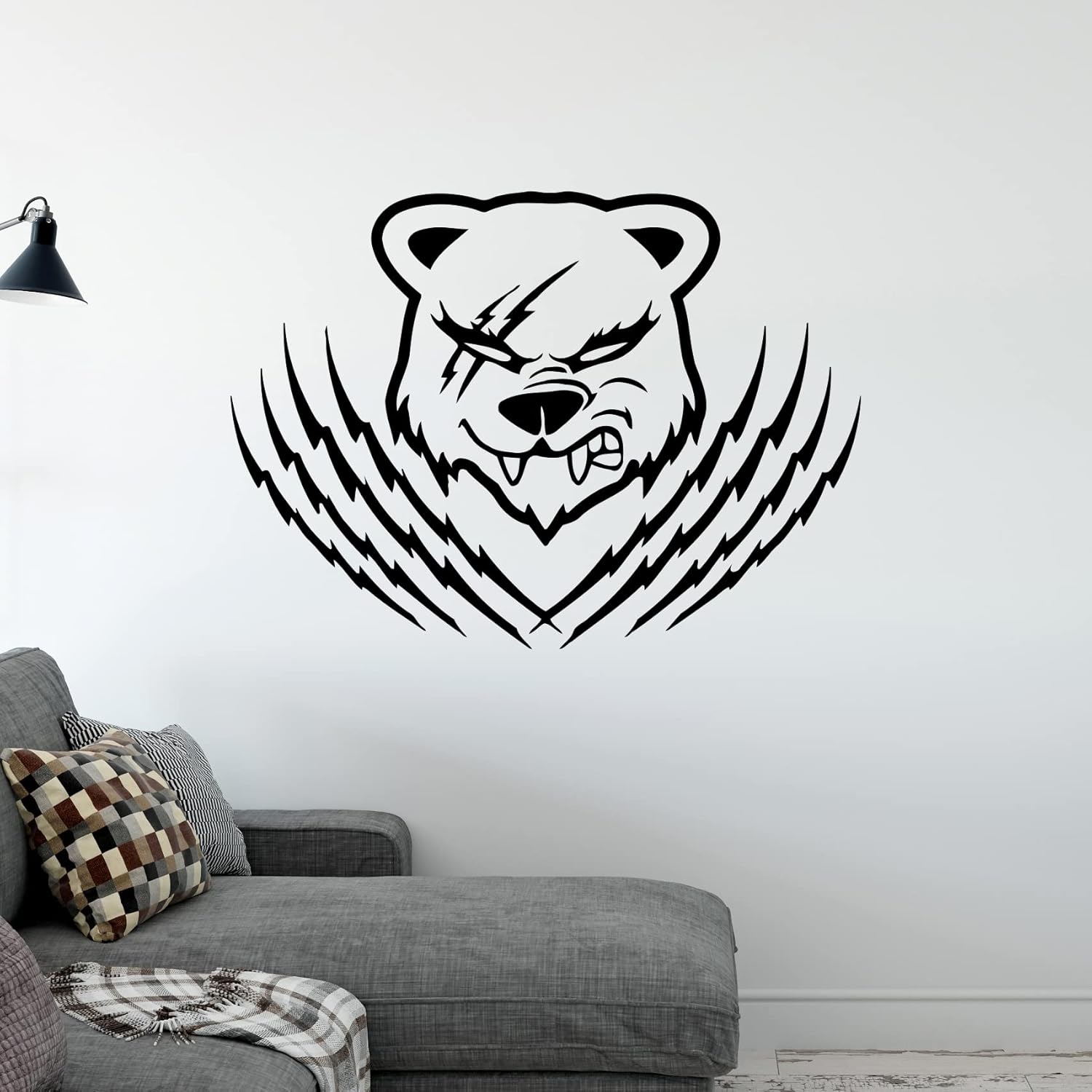 Wall Stickers Vinyl Decal Animal Grizzly Bear Claw Rage Scar ig036