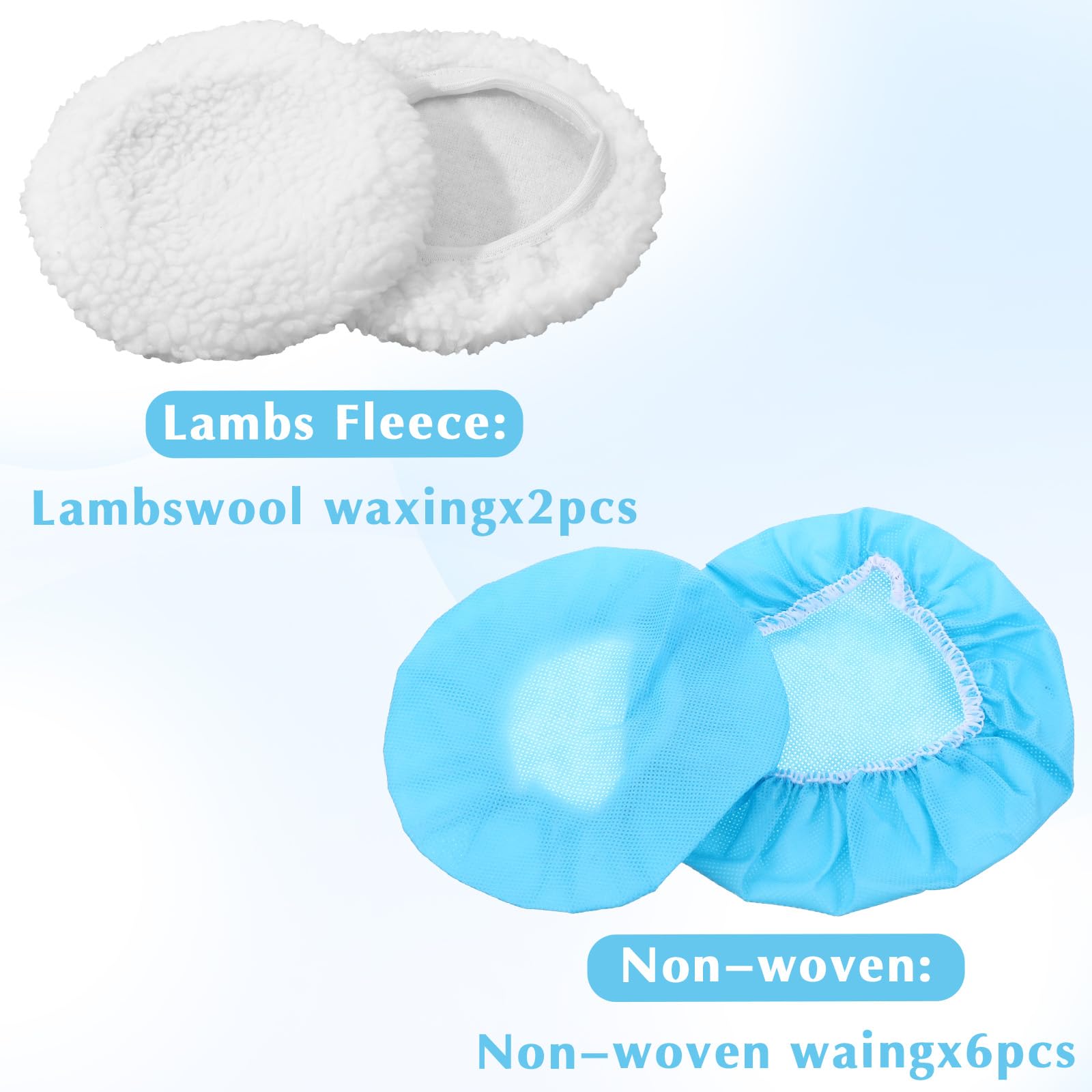 8 sztuk masek polerskich do samochodu Bonnet zestaw podkładek polerskich z miękkiej mikrofibry do masek silnika, bawełnianych masek woskowych, padów polerskich, do wielokrotnego użytku, do woskowania