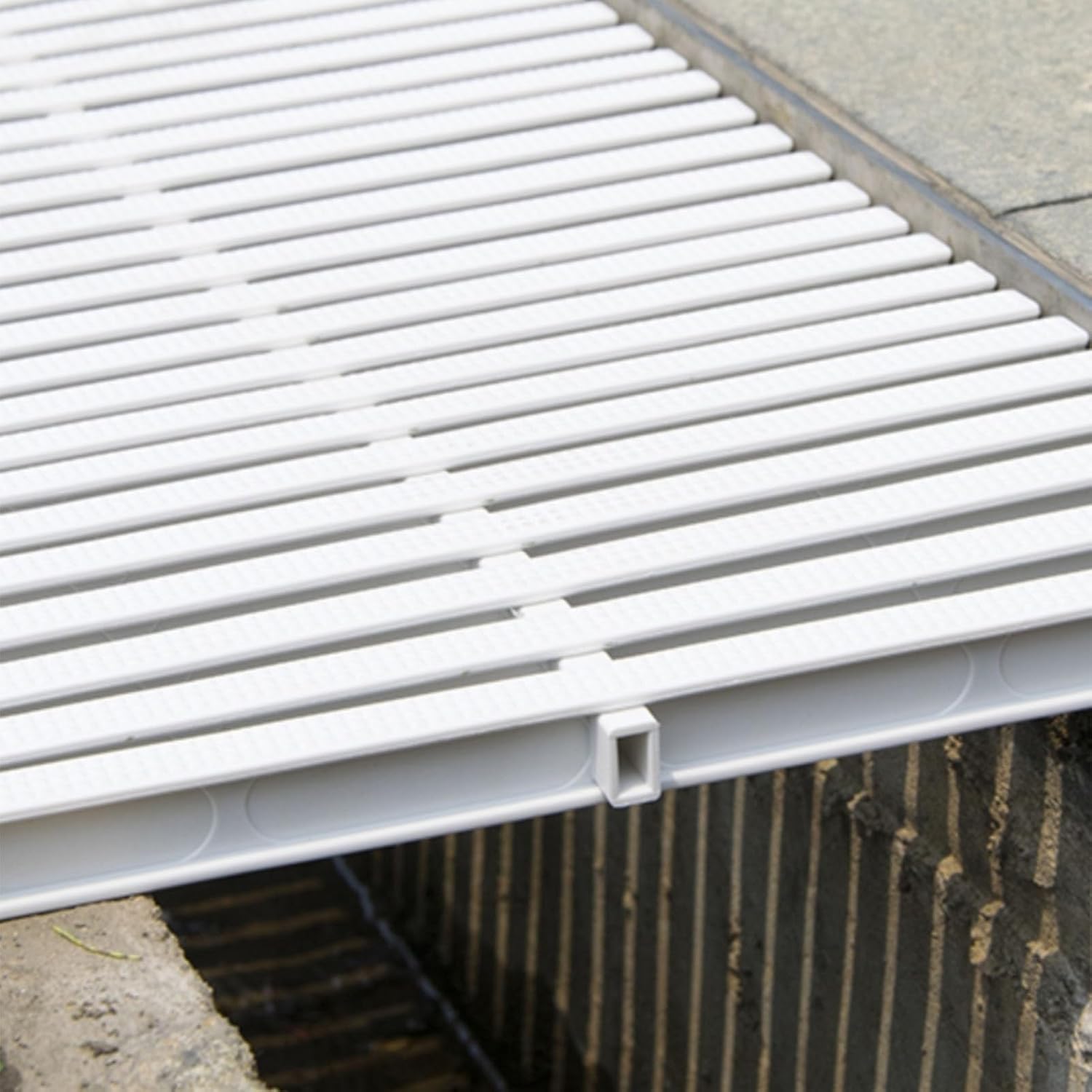 Swimming Pool Drainage Overflow Grate, Splicable Gutter Protection Filter, Outdoor Drainage Grate for Yard, Walkways & Farms, 20x100CM, 10 Pack - Prevent Clogs & Ensure Flow