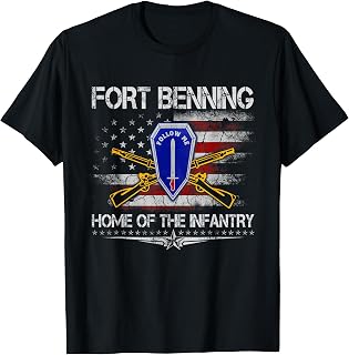 Fort Benning Home of The Infantry Veteran Patriotic Memorial T-Shirt