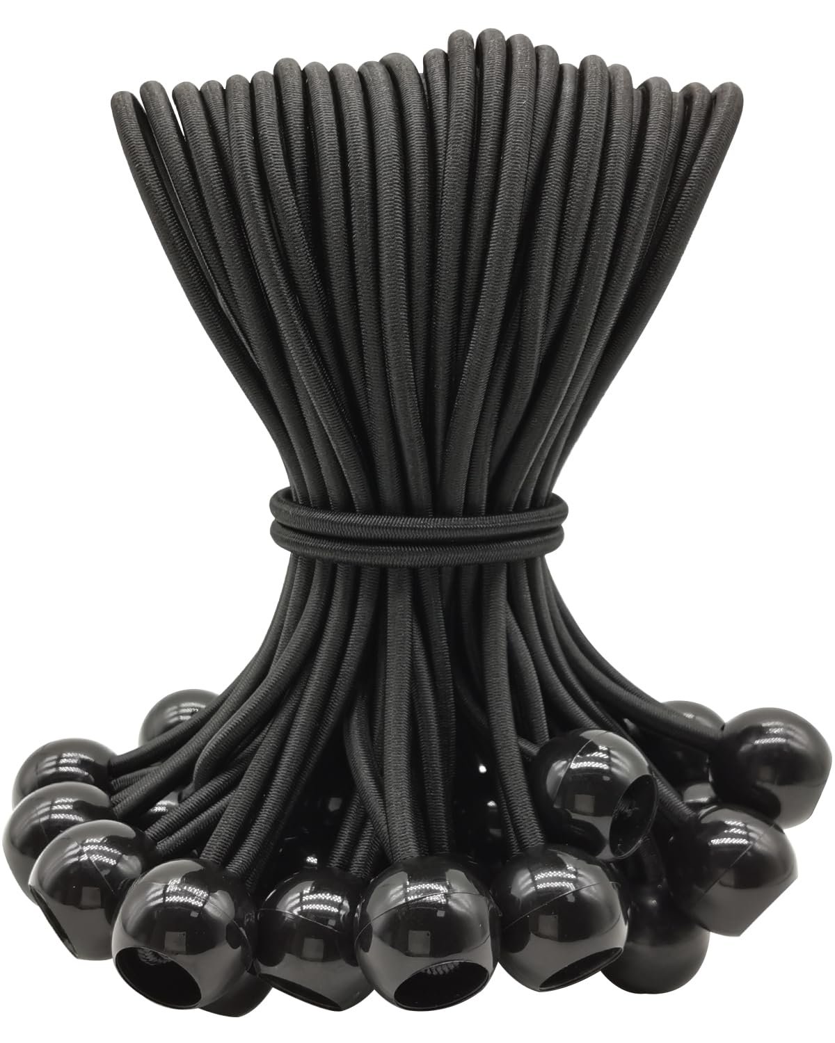 WMZOBH Spanngummis mit Kugel 15cm - 25 Stück Planenspanner mit Kugel, Spanngummi Kurz, Zelt Gummispanner mit Kugel, Planenbefestigung Zeltgummis Expanderschlinge für Plane (Schwarz)