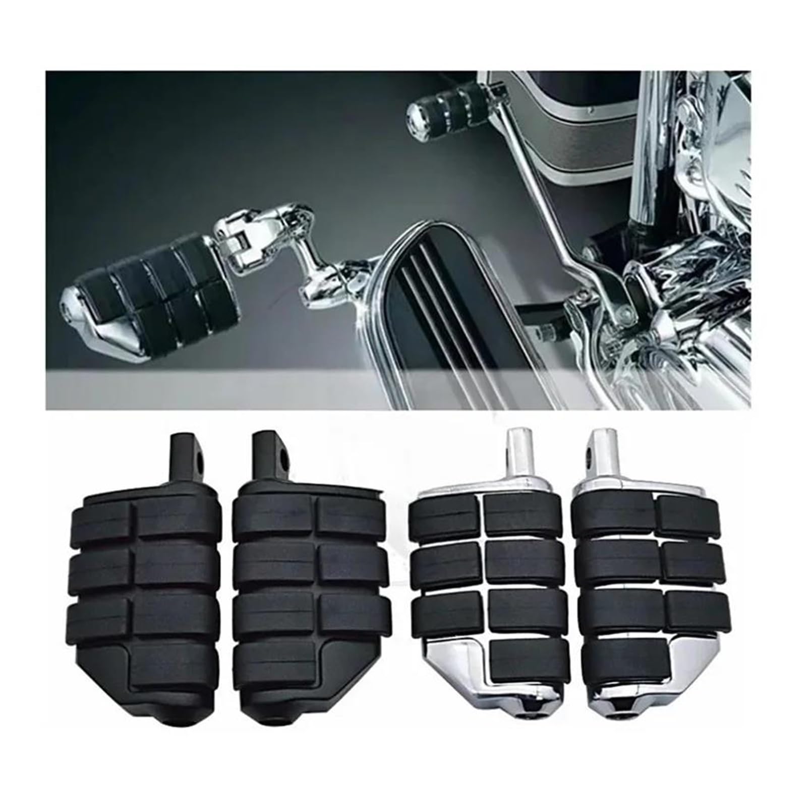 Pedane Moto Antivibrazione Universali Per Pedali Modificati Per Moto Da Turismo Accessori Per Moto Compatibili Con 883 Pedane Moto(1)