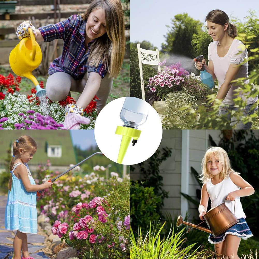 DFYOUHOME Automatic Plant Self Watering Devices Spikes Irrigation Drippers with Slow Release Control Valve Switch for Vacation to Care Your Home Plants, Flower beds, Vegetable Gardens, Lawn (12PCS) : Patio, Lawn & Garden