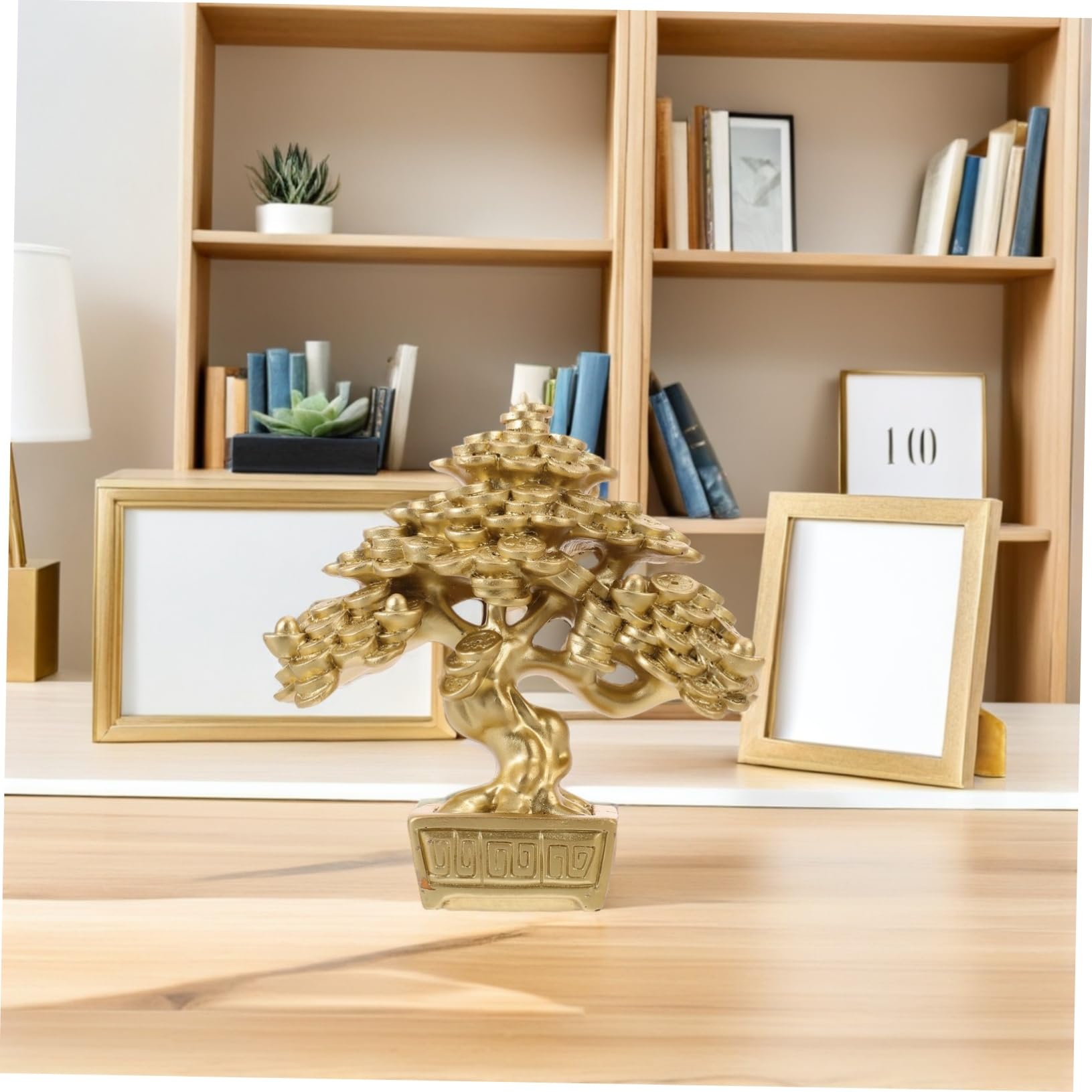 Hemobllo Albero dei Soldi Feng Shui per Tavolo d Ingresso Statuetta Decorativa Cinese in Resina Simbolo di Ricchezza e Successo per Casa o Ufficio