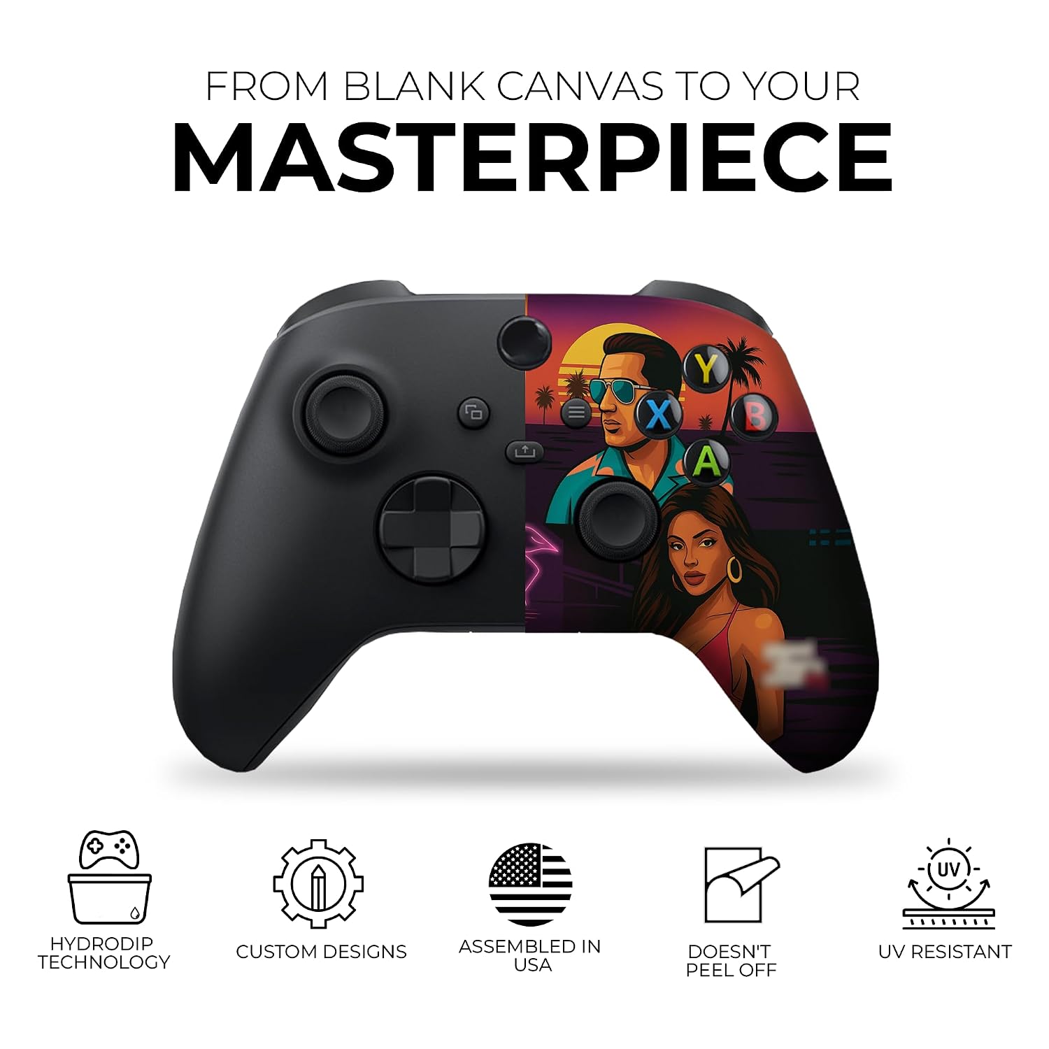 DreamController G. T. A. 6 Custom X-box Controller Wireless compatible with X-box One/Series X/S Customized in USA with Permanent HYDRO-DIP Printing (NOT JUST A SKIN). 4 71OG2Fg5hCL. SL1500