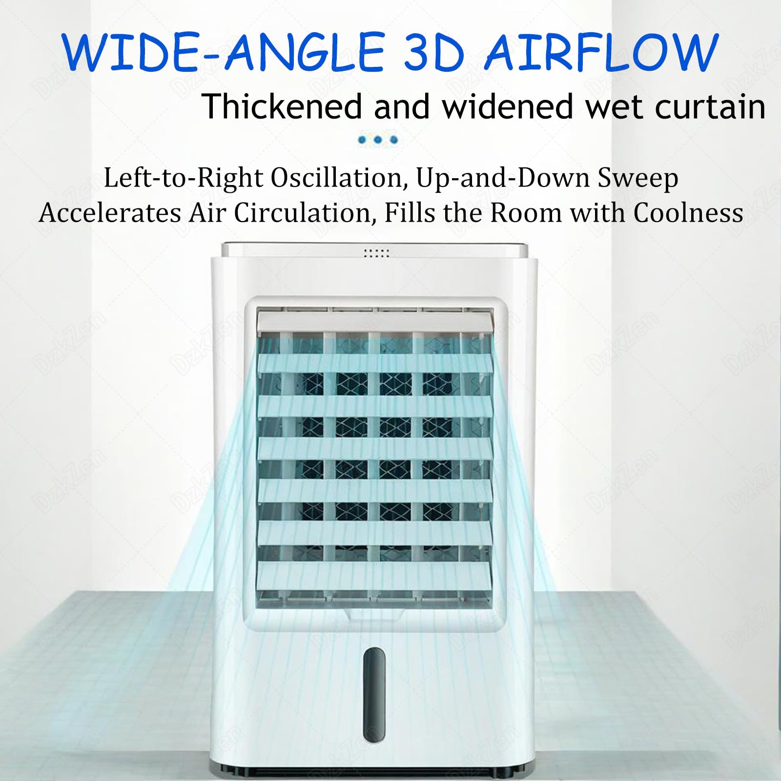 Mini Aire Acondicionado PortáTil para Autocaravanas, Enfriador Evaporativo con Control Remoto, 3 Velocidades De Viento Y Temporizador, para Autocaravanas Y Camiones 24V