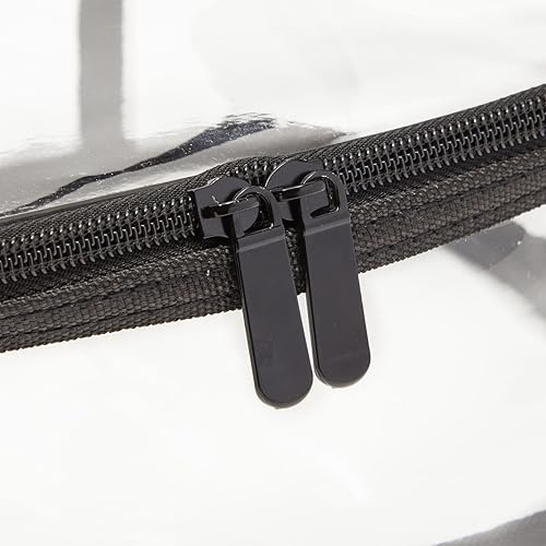 Miniatura 5 de Glamlily Bolsas de aseo transparentes para cosméticos, almacenamiento de maquillaje, mediano y grande, paquete de 4, Claro