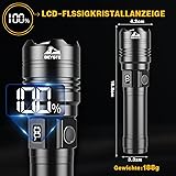 High Power LED Flashlights, 30000 Lumen Rechargeable LED Flashlight, Long Range Powerful Flashlight, Military High Power Flashlight, Waterproof Flashlight for Emergencies Camping Gift - 3