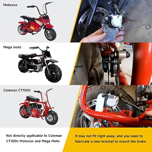 Miniatura 4 de HIAORS Pinza de cilindro maestro de freno hidráulico mejorada con pastilla de freno, tubo de manguera para 97cc 2.8HP Baja Doodlebug Dirtbug DB30