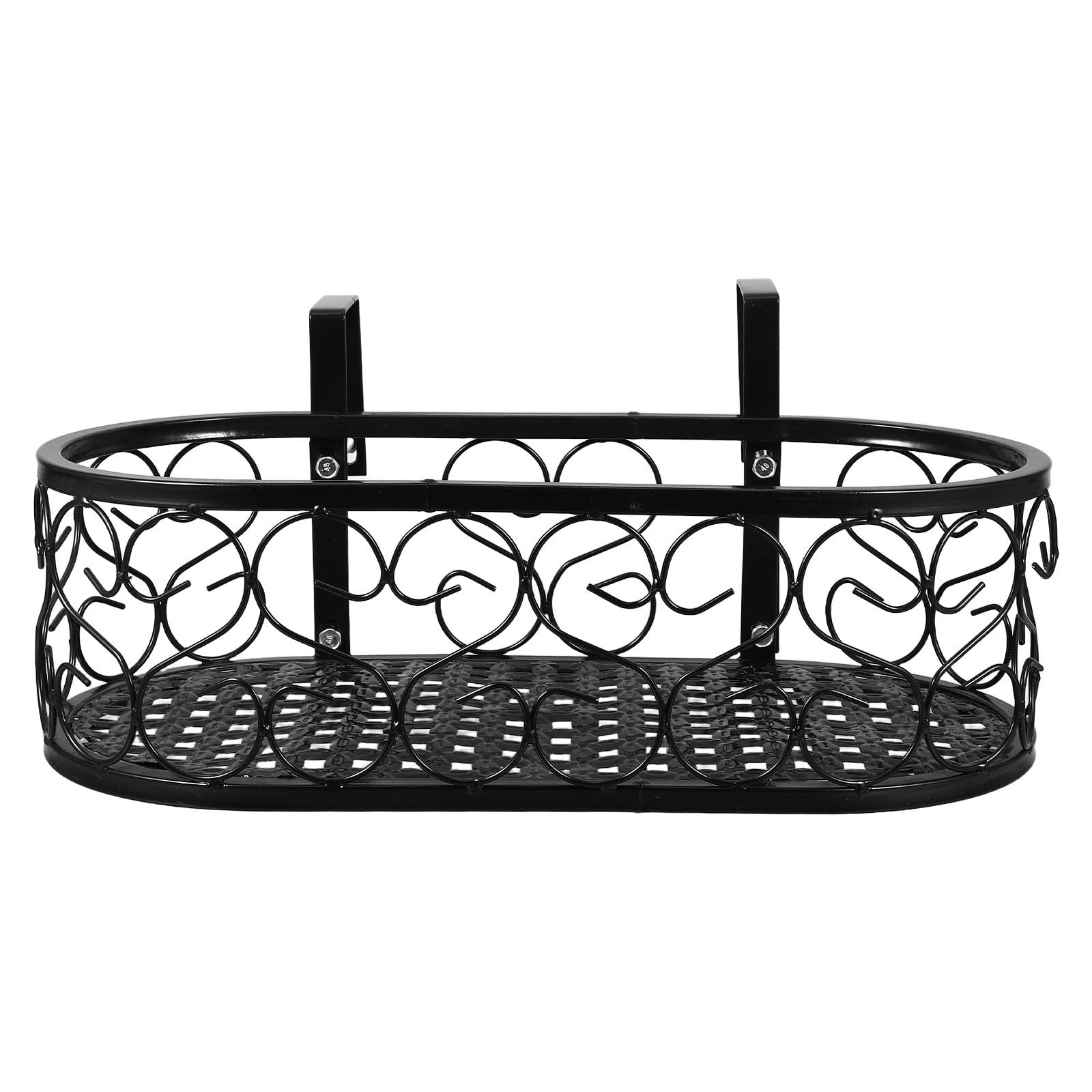 Support suspendu en fer noir pour pots de fleurs NUOBESTY balcon
