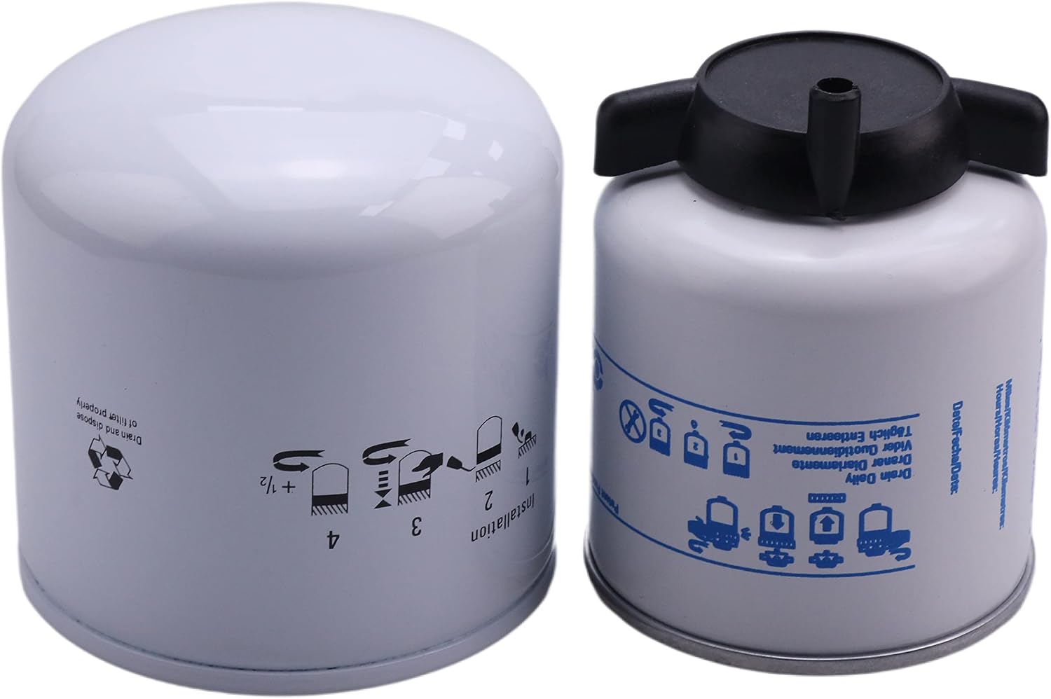 JEENDA Fuel Filter 6667352 Oil Filter 6675517 for Bobcat 751 753 763 773 7753 S130 S150 S160 S175 S185 S205 S450 S510 S530 S550 S570 S590 T110 T140 T180 T190 T550 225 231 325 328 329 331 334 335 337