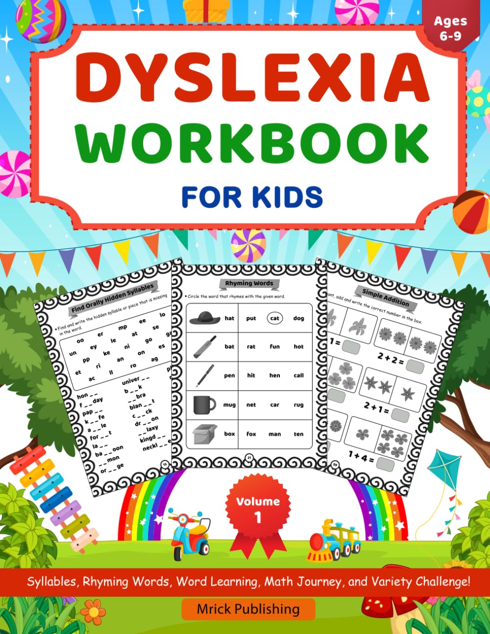 Dyslexia Workbook for Kids: Fun Activities to Improve Reading, Writing & Math Skills - Volume 1