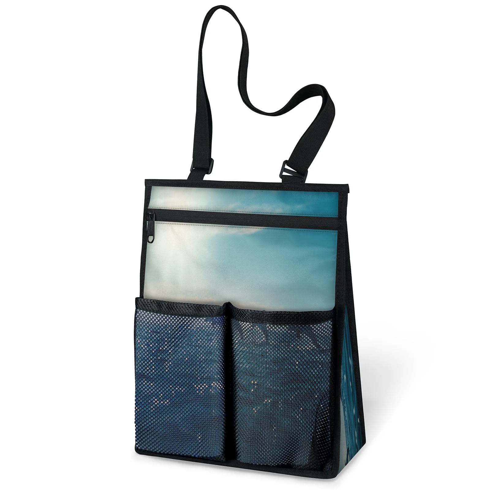 Ourtheme Dolphins Ocean Portable Shower Bag for Travel Gym Camp Beach Tote Shower Caddy Bags Hanging Toiletry Organizer
