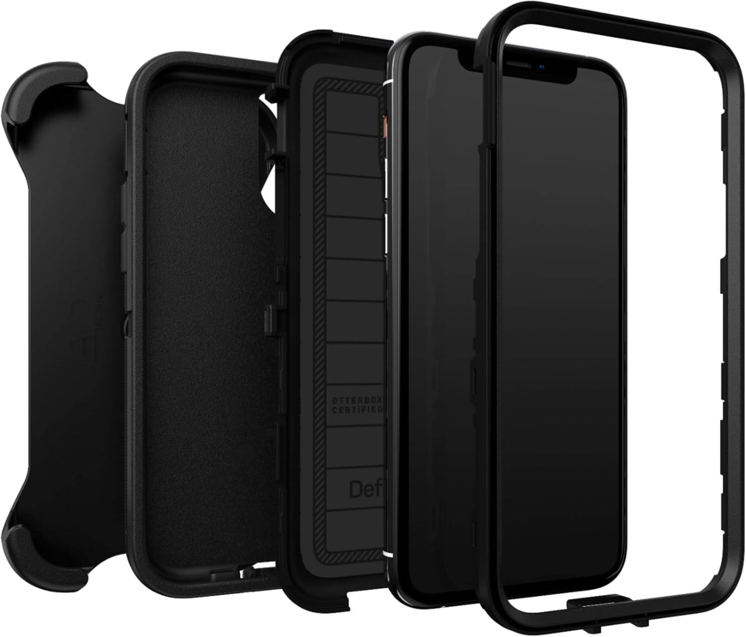 OtterBox iPhone 11 Pro/XS/X Defender Series Pro Case - Black (Non-Retail Packaging, Ships in Poly Bag), Rugged & Durable, with Port Protection, Includes Holster Clip Kickstand