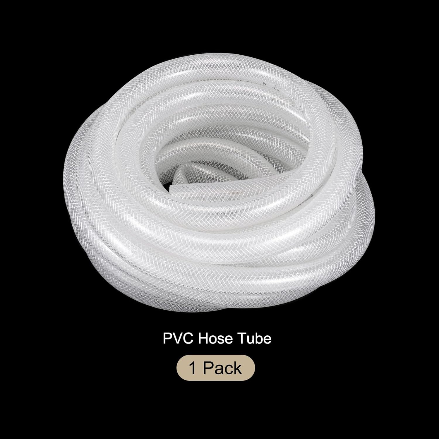 3/4" x 1" Braided Clear Plastic PVC Tubing 25ft High Pressure Flexible Reinforced Vinyl Tube, [for Garden Irrigation, Water Hose, Fish Tank, Water Transfer] - 19x25.4mm