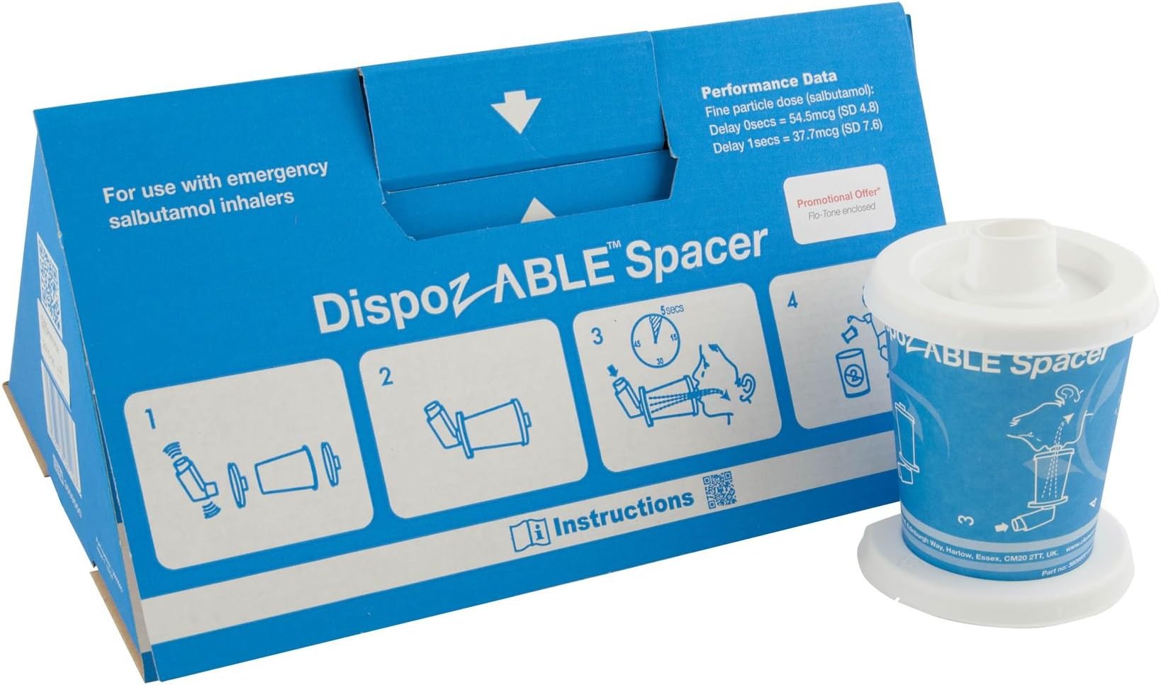 Clement Clarke DispoZable Disposable MDI Spacer (x10) - Ideal For Schools + Clinics