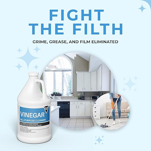 Miniatura 7 de (4 galones) – Vinagre de limpieza blanco destilado 6% de acidez – Limpiador de superficies multiusos para el hogar, seguro para lavandería