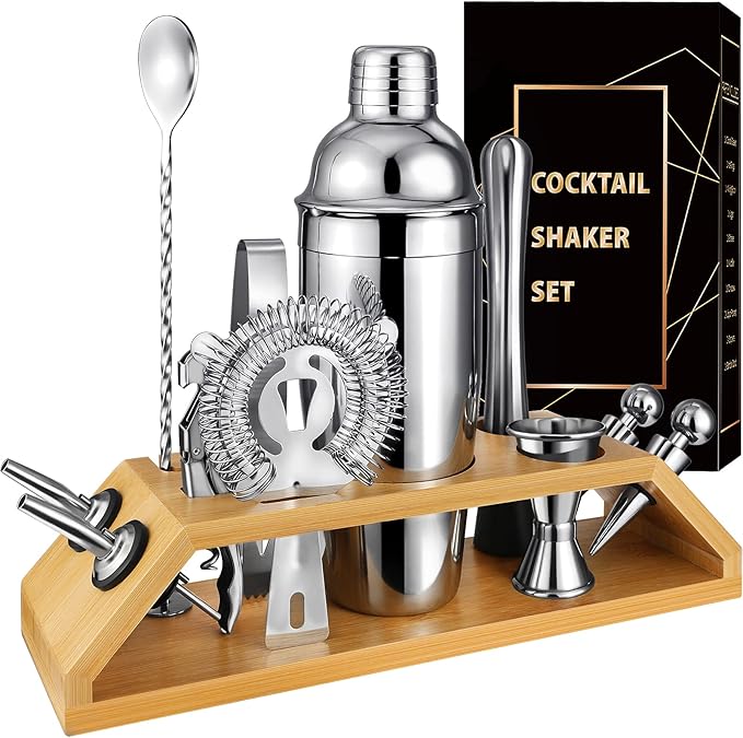 CocktailShakerSet, BarkeeperSet, 12teilig, PremiumEdelstahlBar