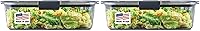 Vista 1 de Rubbermaid Brilliance - Recipiente para almacenamiento de alimentos, grande, 9.6 tazas Transparente Paquete de 2