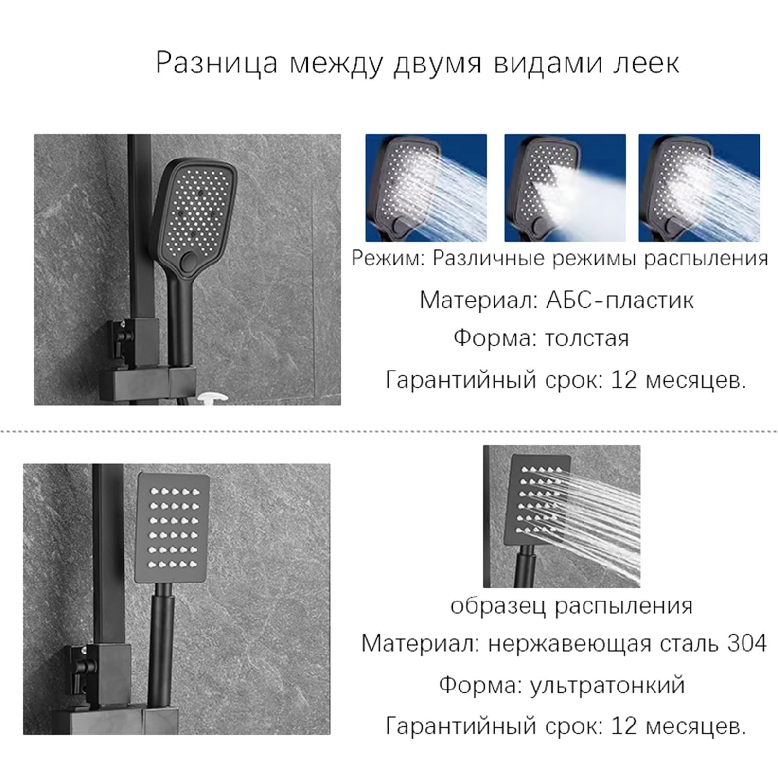 Bateria prysznicowa mosiężny termostatyczny zestaw łazienkowy, system, kolumna deszczowa, cyfrowy wyświetlacz, wylewka wodospadowa, czarna, A