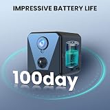 Funstorm Cámara de seguridad mejorada 2025, mini cámara de niñera HD 4K para el hogar con visión nocturna, cámara WiFi interior, batería de 100 días de duración, detección de movimiento, visión remota