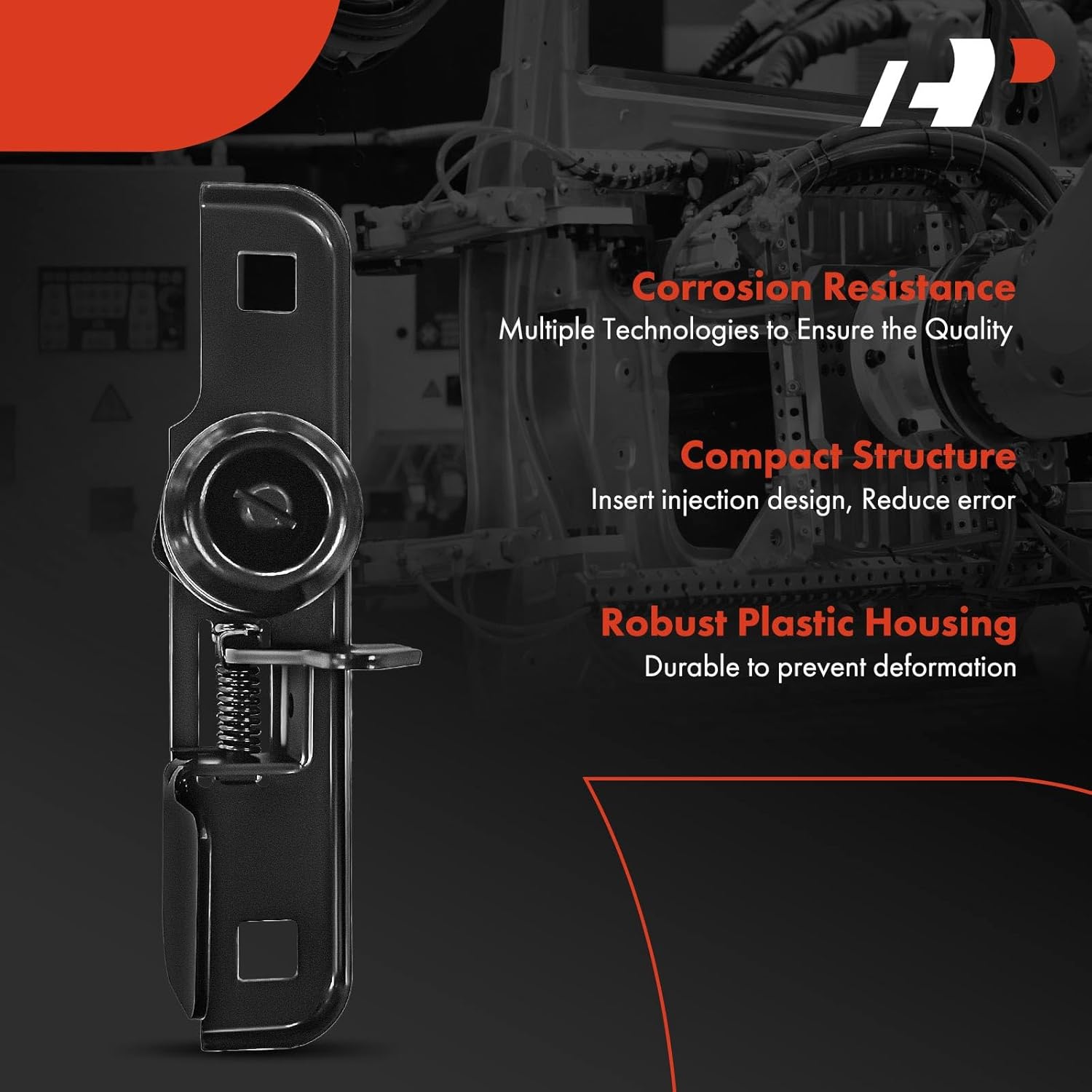 A-Premium Hood Latch Lock Compatible with Chevrolet Chevy S10 1982-1993, S10 Blazer 1983-1994 & GMC S15 1982-1990, S15 Jimmy 1983-1991, Sonoma 1991-1993, Jimmy 1992-1994 & Oldsmobile Bravada 1991-1994