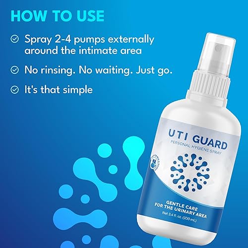 Miniatura 8 de UTI Guard - Spray femenino para piezas privadas - Para mujeres y hombres sensibles a las infecciones urinarias - Spray perineal pH equilibrado - 3.4
