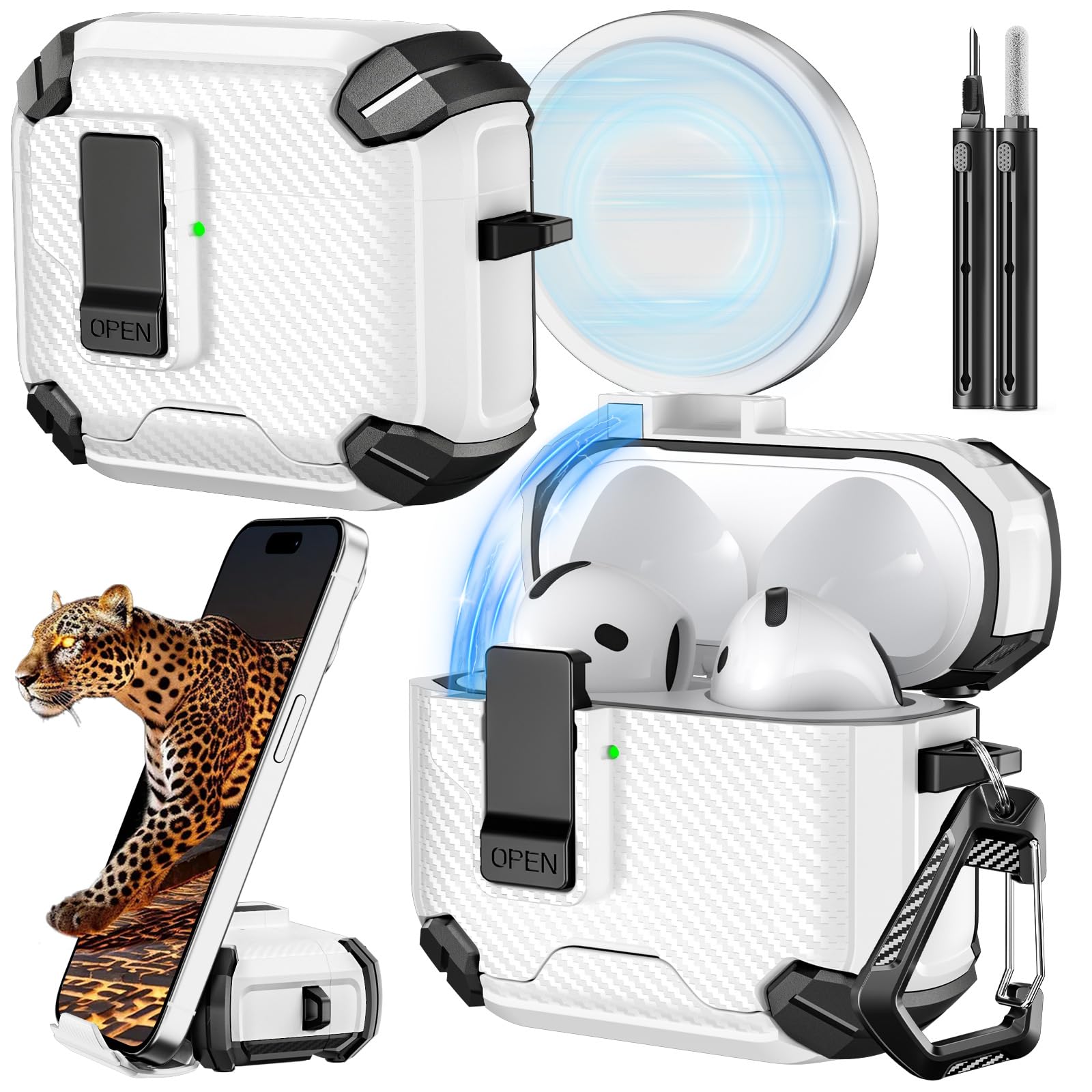 Inesore for AirPods Hülle with Phone Stand Design (2025)