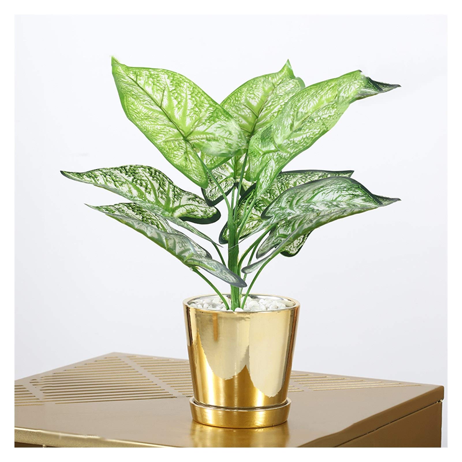 Arbre artificiel en pot de céramique pour décorer un bureau moderne et lumineux