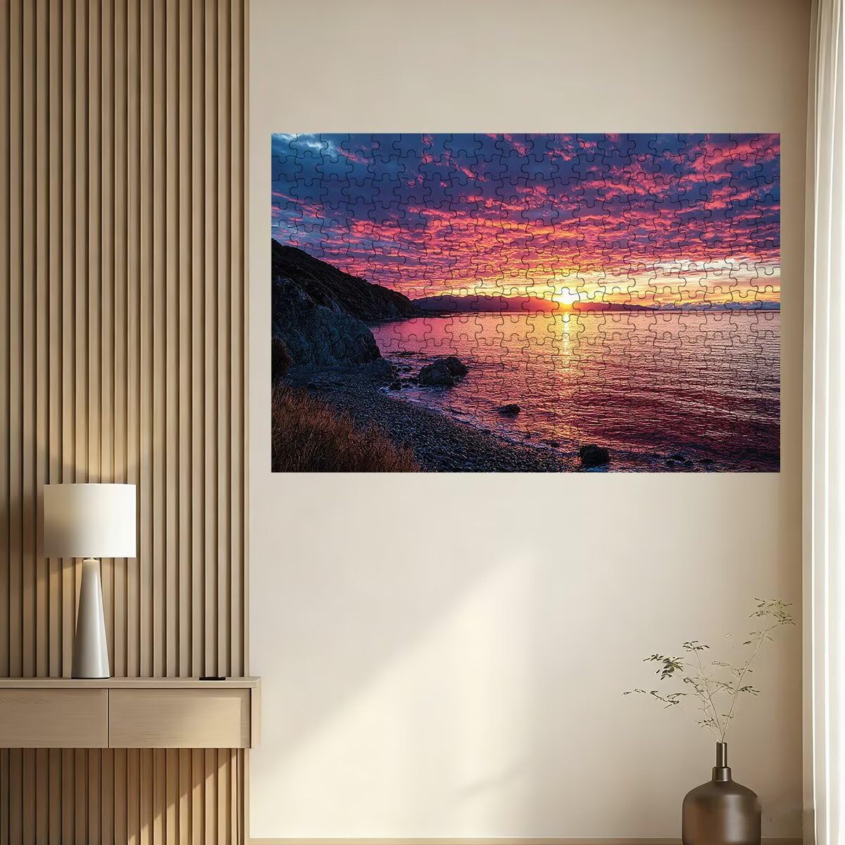 Puzzle 1500 Pezzi Paesaggi, Puzzle Tramonto per Adulti, Puzzles in Legno Intrattenimento Creativo, Divertimento, Puzzles Educativi Classici con Confezione di Alta Qualità Idea Regalo Donna Decor -3126