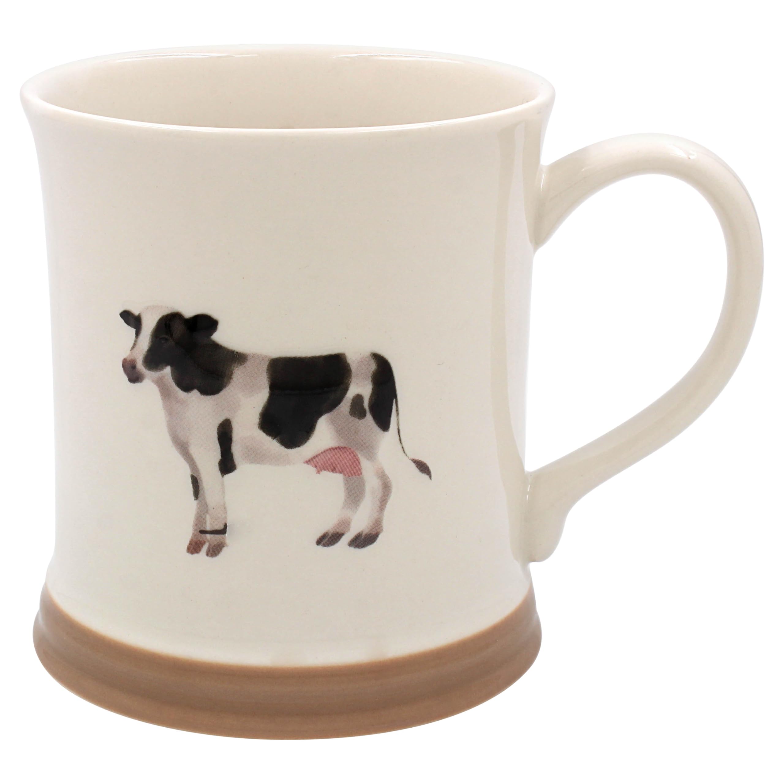 THE LEONARDO COLLECTION Cow Mug Embossed Country Life Tea and Coffee Mugs for Hot Drinks | Fine China Printed Mugs for Kitchen & Home | Reusable Ceramic Cups for Every Occasion | Gifts for Women & Men