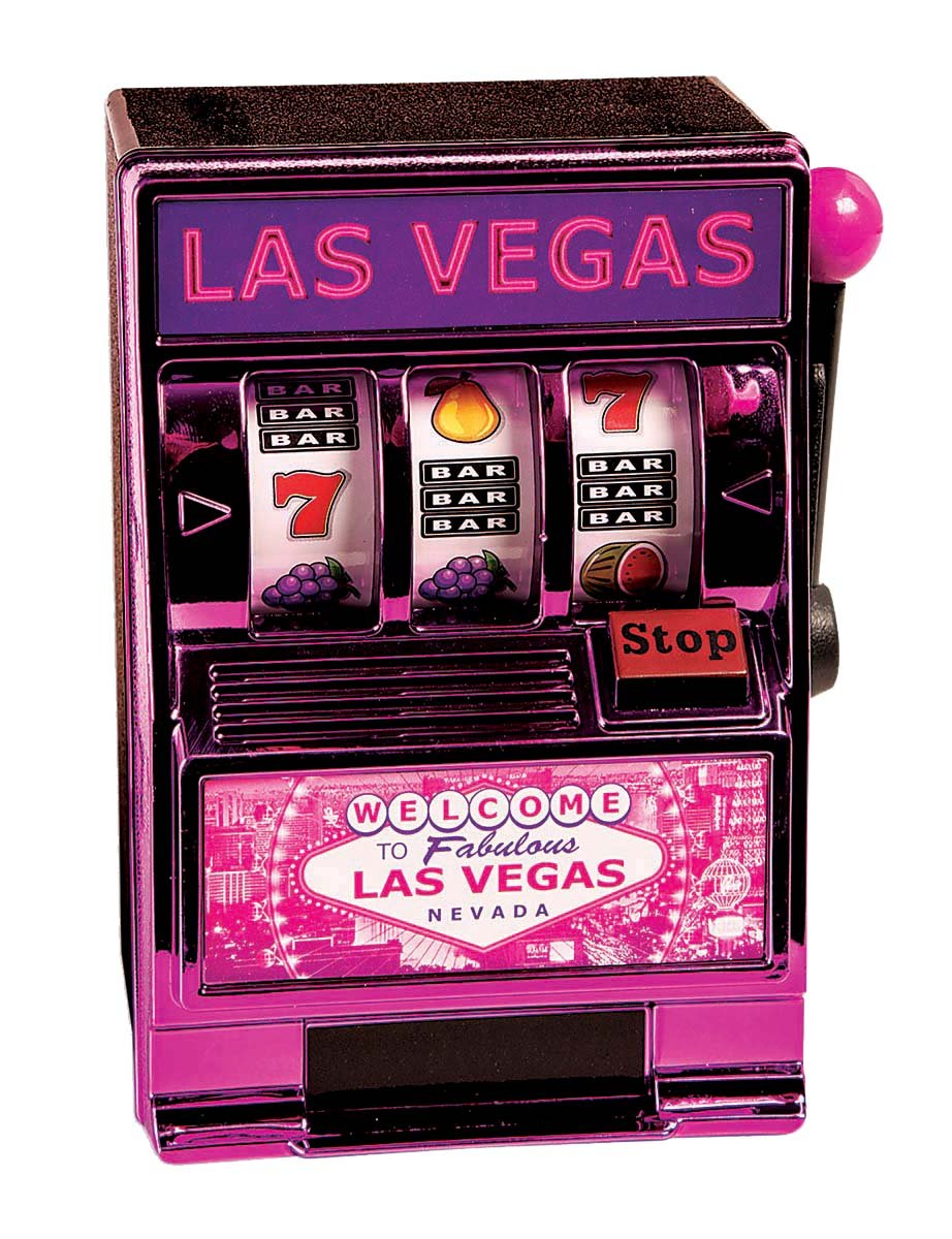Las Vegas Theme Slot Machine Coin Bank - Fun Desktop Money Saver
